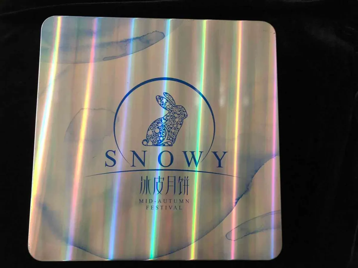 Laser printing on tin box